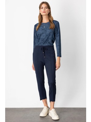 On Triko Beli Lastikli Çimalı Eşofman Altı 64124