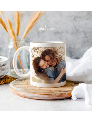 Mio Life Kişiye Özel 3 Fotoğraflı Beyaz Kupa Bardak - Arkadaşa Hediye - Doğum Günü Hediyesi