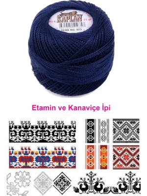 Kaplan Etamin ve Kanaviçe Ipi 8 No Kod/renk: 823 - Royaleks
