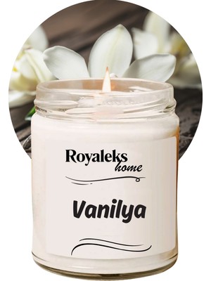 Royaleks Doğal Özel Seri Kokulu Dekoratif Kavanoz Mum 210 cc - Vanilya - Ryl