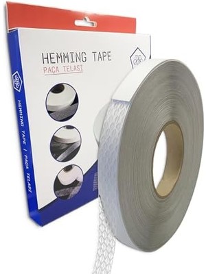 Modern Teknik Tekstil Perde Telası 1.5 cm x 50 M - Çift Taraflı Yapışkan Tela - Amerikan Tela - Dikiş Nakış Telası (Beyaz)