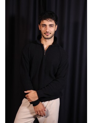 Merinsmoda Atlas Selanik Kazak Yarım Fermuar – Premıum