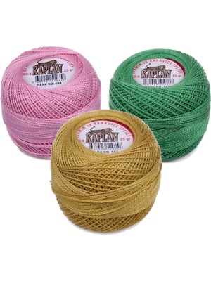 3 Adet Kaplan Etamin ve Kanaviçe Ipi 8 No Kod/renk: 604 - 110 - 581 - Ryl