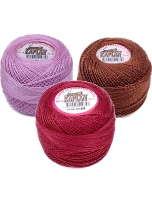 3 Adet Kaplan Etamin ve Kanaviçe Ipi 8 No Kod/renk: 717 - 400 - 816 - Ryl