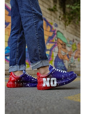 Nil Avm CH254  Cbt Pittura Erkek Ayakkabı 441 Mavı / Kırmızı Yes