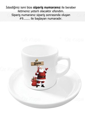 Mio Life Yılbaşı Noel Baba Kişiye Özel Merry Christmas Hediyelik Türk Kahvesi