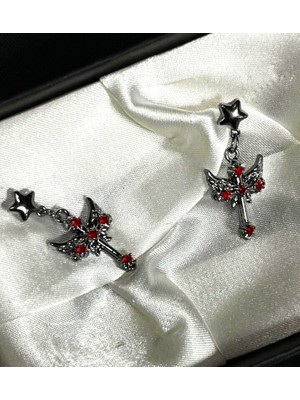 Dükkan Design Taşlı Anka Kuşu Küpe