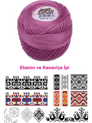 Kaplan Etamin ve Kanaviçe Ipi 8 No Kod/renk: 318 - Royaleks