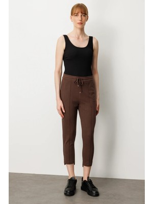 On Triko Beli Lastikli Çimalı Eşofman Altı 64124