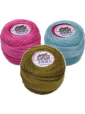 3 Adet Kaplan Etamin ve Kanaviçe Ipi 8 No Kod/renk: 603 - 943 - 582 - Ryl
