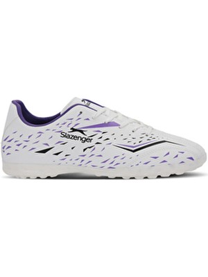 Slazenger Carrıck Beyaz Halı Saha Futbol Ayakkabısı Erkek Çocuk İçin Suni Deri ve Bağcıklı