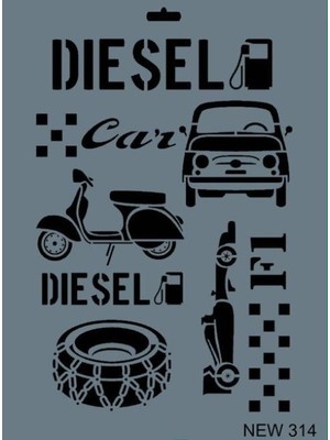 Pazarcan Rich New Seri N-314 Stencil 35X25 cm