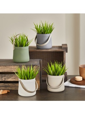 İlk El Grup Ieg™ Kulplu Sepette Saz Model Çiçek ROYALEKS-5764