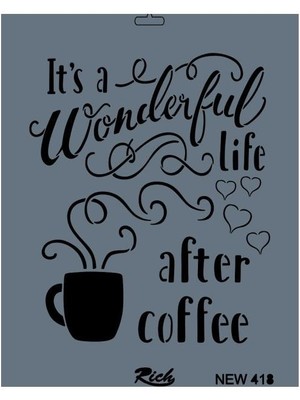 Pazarcan Rich New Seri N-418 Stencil 35X25 cm