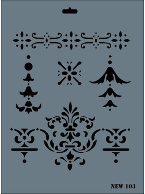 Pazarcan Rich New Seri N-103 Stencil 35X25 cm