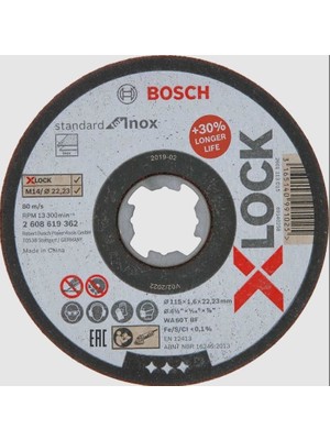 Pazarcan Bosch Xlock Inox Kesici 115X1X22,23 mm