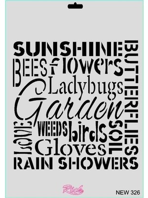 Pazarcan Rich New Seri N-326 Stencil 35X25 cm