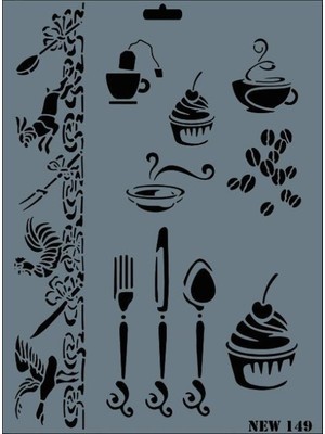 Pazarcan Rich New Seri N-149 Stencil 35X25 cm