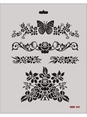 Pazarcan Rich New Seri N-107 Stencil 35X25 cm