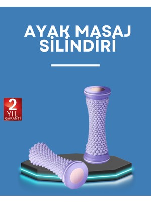 Pazarcan Ayak Masaj Rulosu Akupresur Silindir Kas Gevşetici Taşınabilir