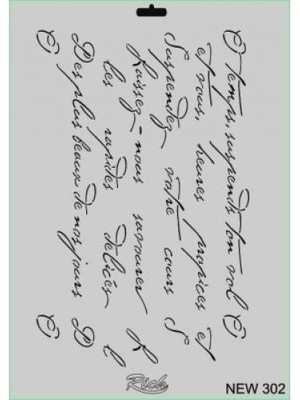 Pazarcan Rich New Seri N-302 Stencil 35X25 cm