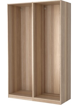 Gardırop Iskeleti, Ağartılmış Meşe Görünümlü, 150X58X236 cm