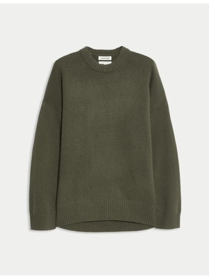 Marks & Spencer Saf Kaşmir Yuvarlak Yaka Kazak