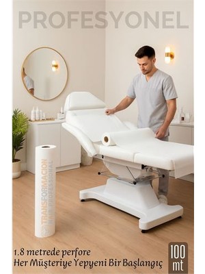 Najmaddin Tek Kullanımlık 60 cm x 100 M 1.80 mt Perforeli Sedye Örtüsü – Muayene ve Gü - NJ001P-4I58X