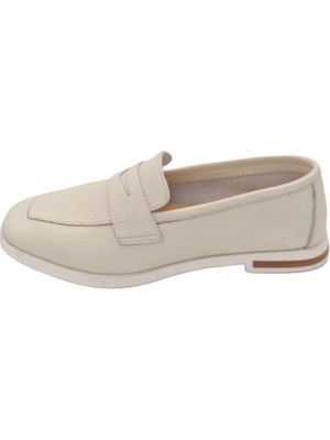 Hakiki Deri Saraçlı Fiyonk Günlük Kadın Ayakkabı Babet Loafer Makosen