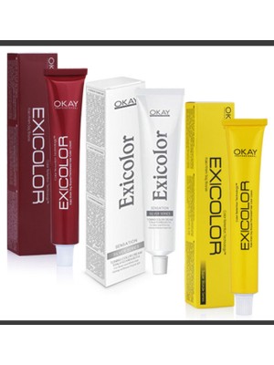 Exicolor Kalıcı Krem Saç Boyası 60ML + Kuaf Oksidan 60 ml + Boyama Seti