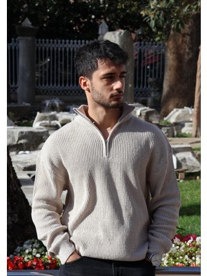 Merinsmoda Atlas Selanik Kazak Yarım Fermuar – Premıum