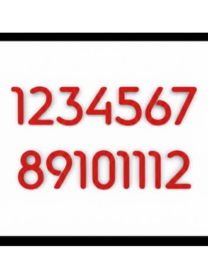 Pelince Slim Font Duvar Saati Rakamları Sayı Seti - Saat Yapımı Için Ahşap Numaralar - Saat Aksesuarı Malzemeleri Dekoratif Saat Sayıları - Yükseklik 3 cm (1-12 Tam Set)