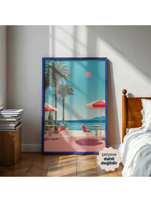 Persona Istanbul Artificial Collection Pastel Sahil Rüyası - Retro Yaz (Çerçevesiz)