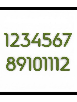 Pelince Slim Font Duvar Saati Rakamları Sayı Seti - Saat Yapımı Için Ahşap Numaralar - Saat Aksesuarı Malzemeleri Dekoratif Saat Sayıları - Yükseklik 3 cm (1-12 Tam Set)