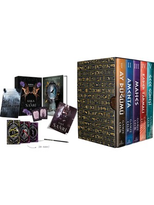 Ephesus Yayınları Saka ve Sanrı Tek Kitaplık Hediyeli Kutu ve Piramit Serisi 5 Kitaplık Kutu Ciltli