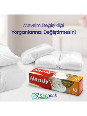 Aydenstore Vakumsuz Şeffaf Yorgan Yastık Battaniye Nevresim Kılıfı Poşeti Torbası - 10 Adetlik 1 Kutu