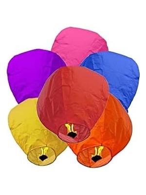 Aydenstore Gece Gökyüzü Dilek Feneri Dilek Balonu Büyük Uçan Romantik 3 Adet