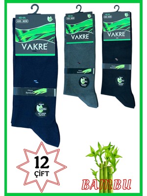 Vakre Plus Erkek Bambu Soket Kokulu Dikişsiz Asorti Çorap 40-44