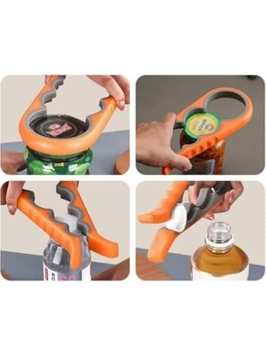 Aydenstore Kavanoz ve Şişe Açacağı – Turuncu Boy Ergonomik, Silikon Kaymaz Kavrama, Kavanoz ve Şişe Kapak