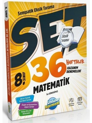 Aydenstore 8. Sınıf Matematik 36 Haftalık Kazanım Denemeleri