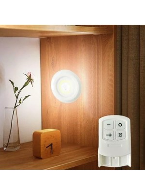 Aydenstore Wellhise H1COB Uzaktan Kumandalı Tekli Spot Lamba Pilli Dolap Altı Spot