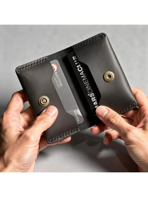 Gerçek Deri El Yapımı Hakiki Deri Cüzdan Kartlık Italyan Dikiş Premium Hakiki Deri