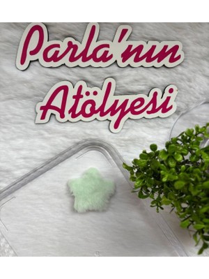 Parla'nın Atölyesi 0-3 Yaş Az Saçlı ve Saçsız Bebek Tokası Yeşil Yıldız