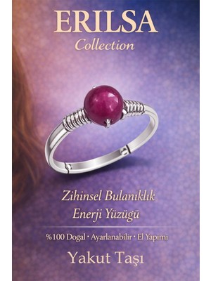 Erilsa Sertifikalı Zihinsel Bulanıklık Enerji Yüzüğü – Yakut Taşı Ayarlanabilir Ince Kasa Koç Aslan Akrep