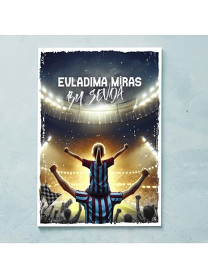 Aydenstore Bordo Mavi Taraftarlara Özel Kanvas Tablo