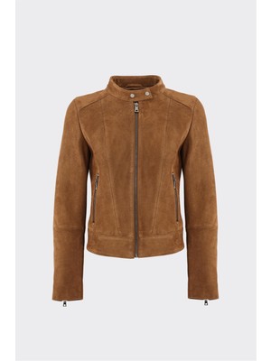 Elle Taba Deri Kadın Ceket