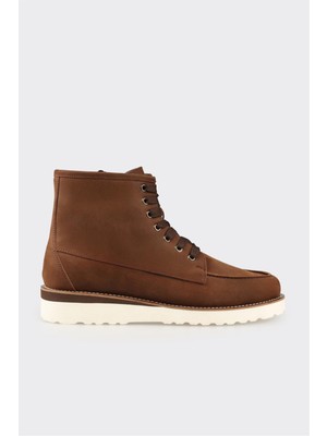 Elle Kahve Deri Erkek Günlük Bot