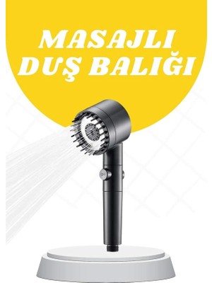 Duş Başlığı Yüksek Basınçlı Masaj Taraklı 3 Kademeli ( Lisinya )