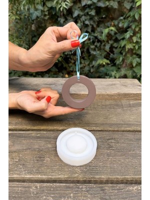 Aydenstore Delikli Dairesel Koku Tableti Silikon Mum Kalıbı