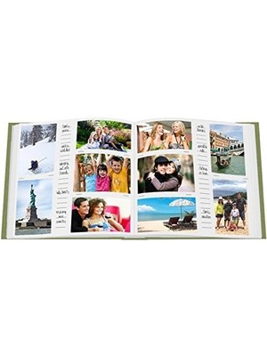 Aydenstore Albums DA-500CBF/SG Ekstra Büyük Kapasiteli Fotoğraf Albümü, 10,16 cm x 15,24 Cm, Adaçayı Yeşili